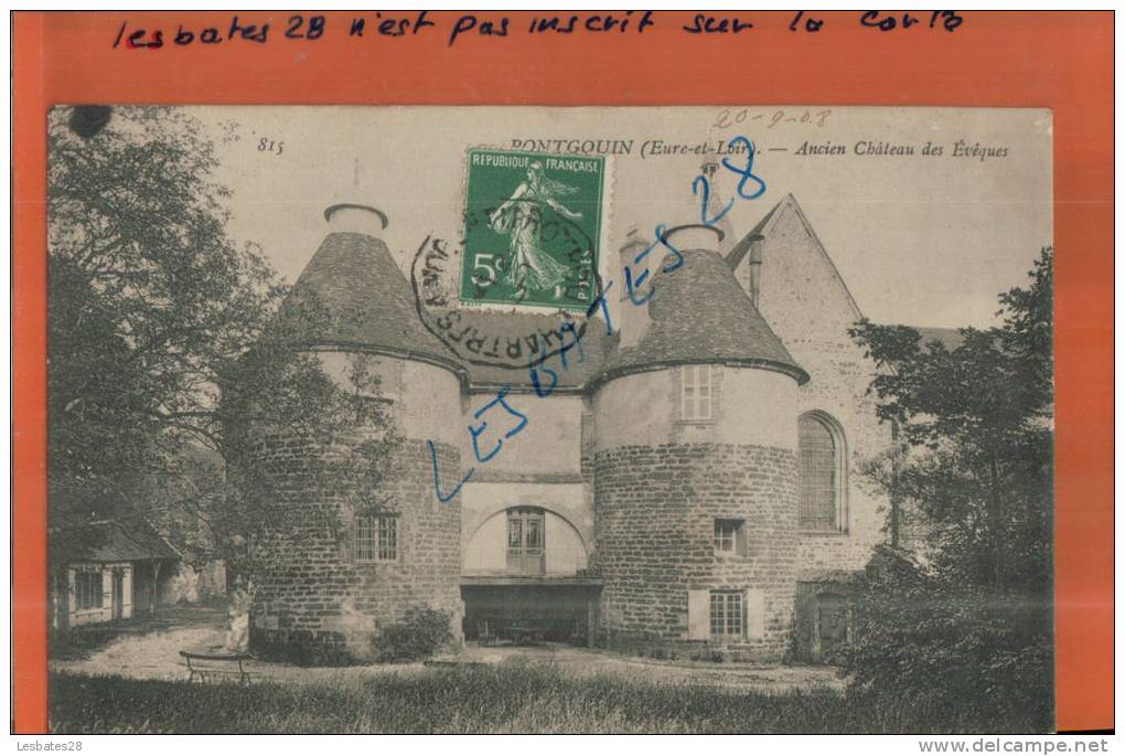 CPA 28, PONTGOUIN,  Ancien Château Des Evêques,   Scènes &amp; Types, Animé,  Mars 2013  - 091 - Autres & Non Classés