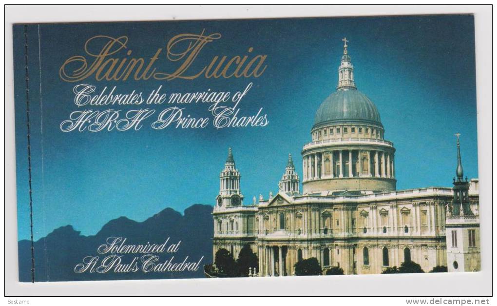 St Lucia 1981 Diana Royal Wedding Set 3 & Mini Sheet , 3 Sheetlets & Booklet MNH - St.Lucia (1979-...)