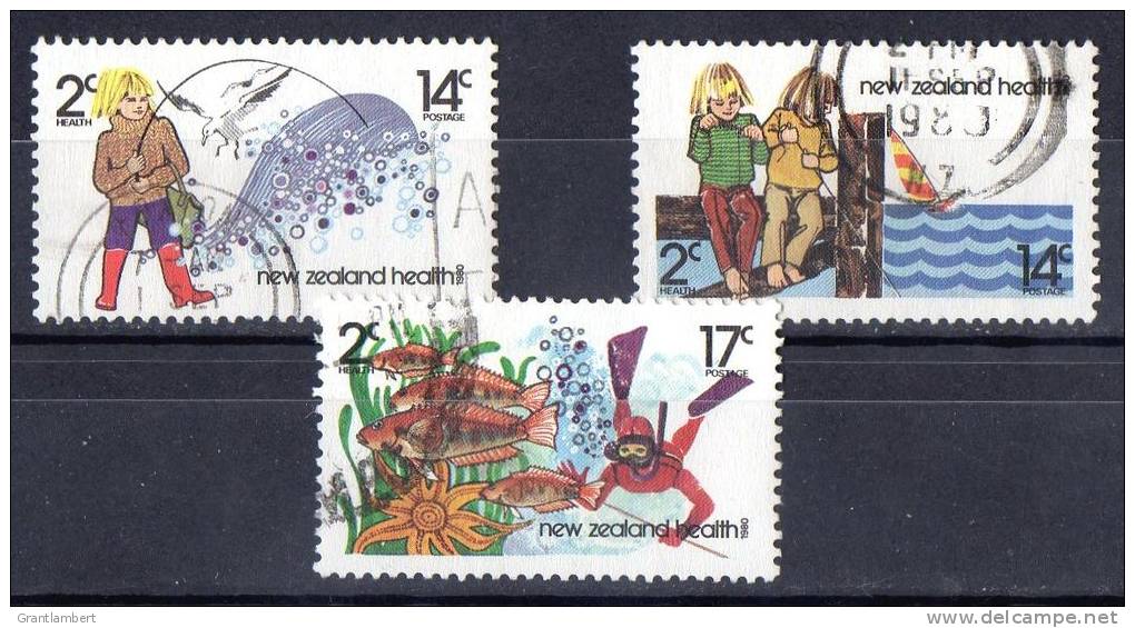 New Zealand 1980 Health - Fishing Set Of 3 Used - Used Stamps