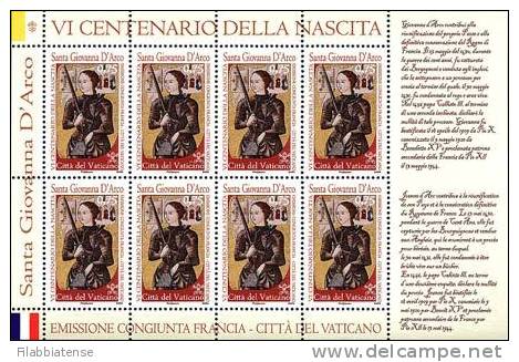 2012 - BF 72 Giovanna D'Arco   ++++++++++ - Unused Stamps