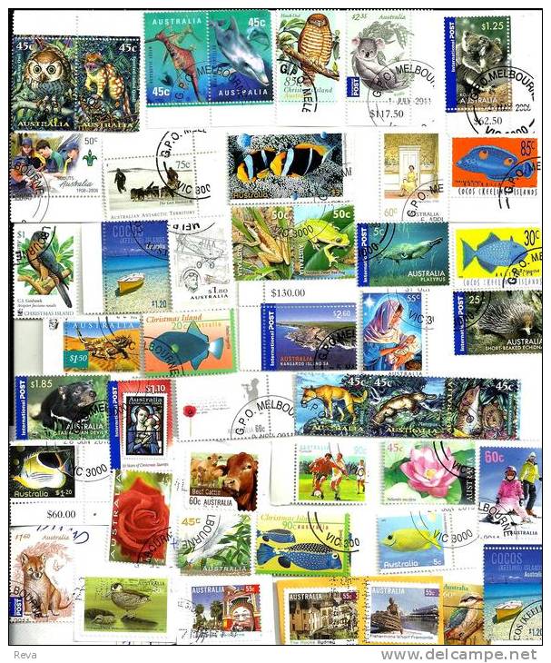 AUSTRALIA LOT145 MIXTURE OF50+ USED/CTO STAMPS SOME 2010/12 INC.CI & COCOS ILS. BOATS & HFV ETC.READ DESCRIPTION!! - Vrac (max 999 Timbres)