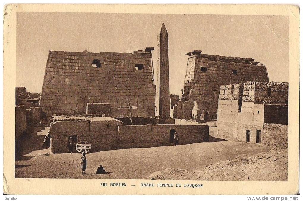 EGYPTE ART EGYPTIEN  GRAND TEMPLE DE LOUQSOR  EDITION BRAUN - Luxor