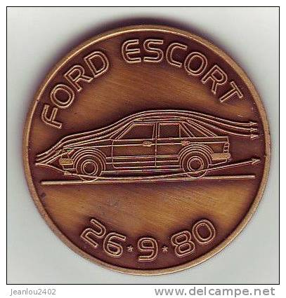 MEDAILLE "FORD ESCORT" 1980 - Autres & Non Classés