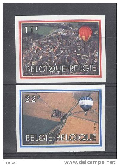 BELGIE - OBP Nr 2094/2095 - ONGETAND/NON-DENTELE (genummerd/numéroté) - Luchtballon - MNH**  - Cote 50,00 € - Autres & Non Classés