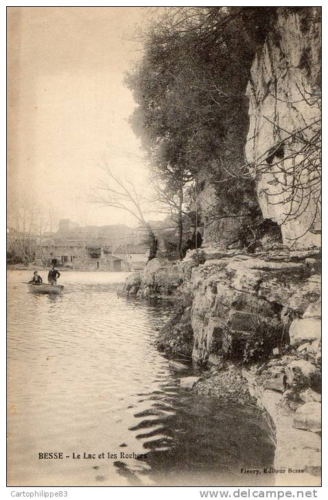 VAR 83 BESSE SUR ISSOLE LE LAC LE LAC ET LES ROCHERS BARQUE - Besse-sur-Issole