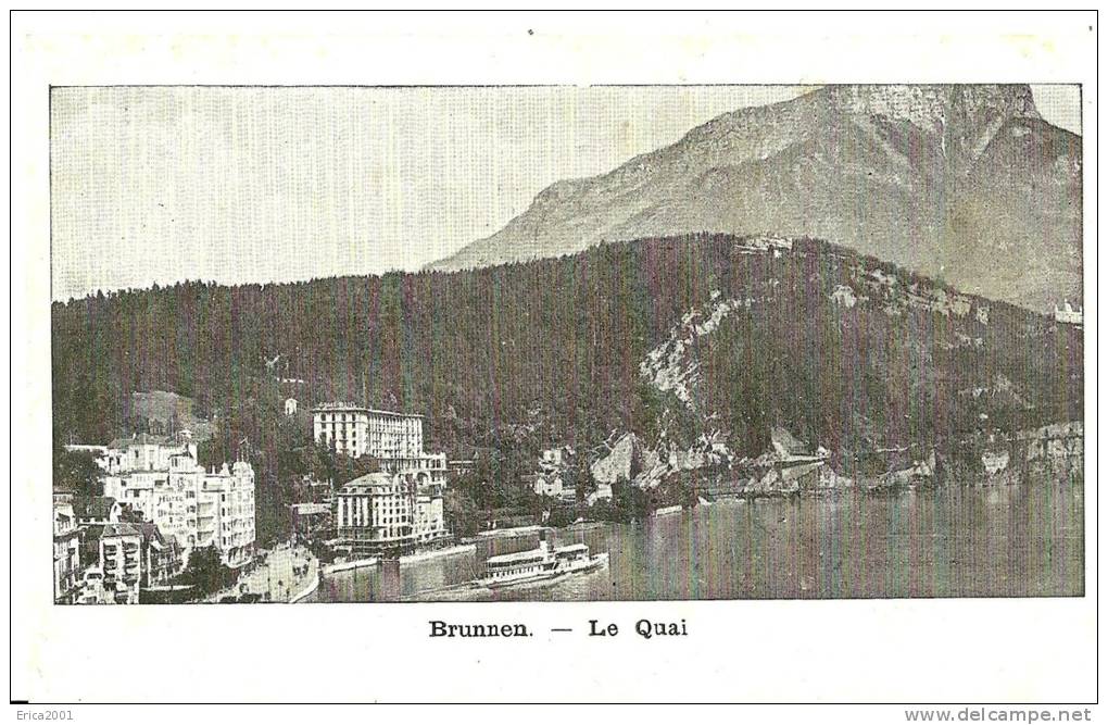 SZ Schwytz;Brunnen. Partie De Ville Et Le Quai.format 14 Par 8,5 Cm. - Schwytz