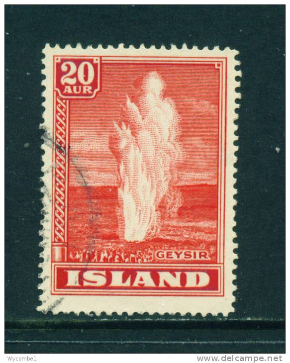 ICELAND - 1938 The Great Geyser 20a Used As Scan - Oblitérés