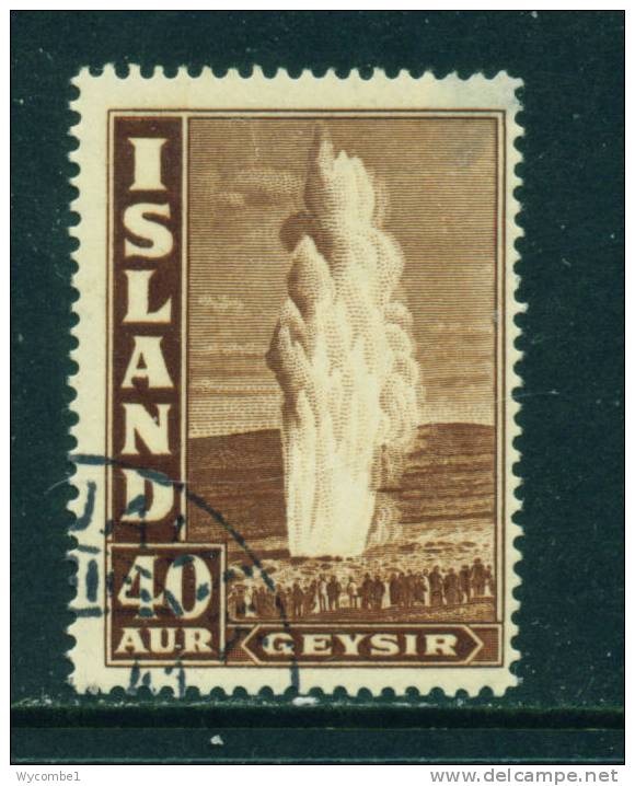 ICELAND - 1938 The Great Geyser 40a Used As Scan - Oblitérés