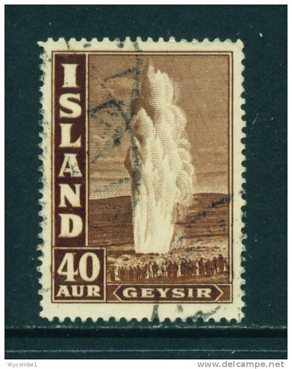 ICELAND - 1938 The Great Geyser 40a Used As Scan - Oblitérés