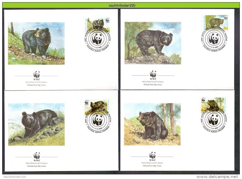 Mpk088fb WWF FAUNA ZOOGDIEREN BEREN BEER BLACK BEAR MAMMALS QWP 1989 FDC´S - FDC