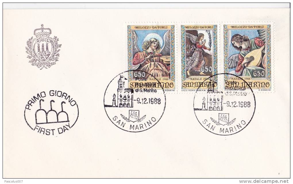 B02  Enveloppe FDC De San Marino - Du 09-12-1988 - FDC