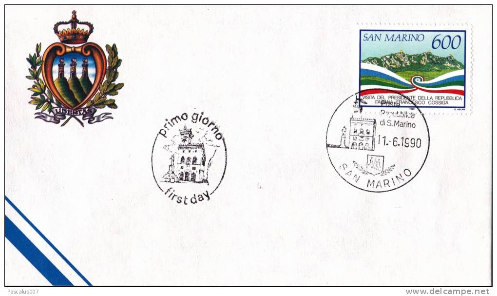 B02  Enveloppe FDC De San Marino - Du 11-06-1990 - FDC