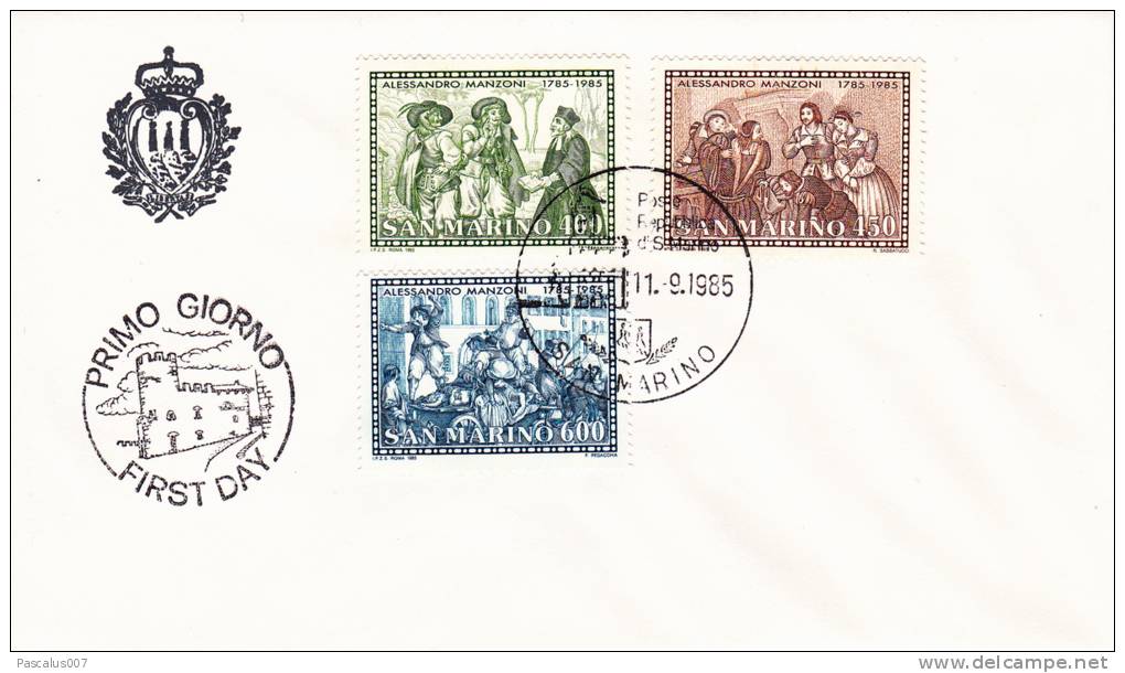 B02  Enveloppe FDC De San Marino - Du 11-09-1985 - FDC