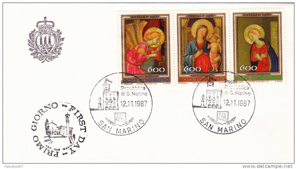 B02  Enveloppe FDC De San Marino - Du 12-11-1987 - FDC