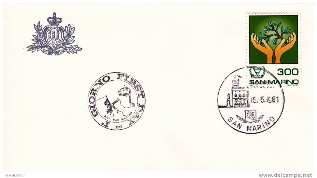 B02  Enveloppe FDC De San Marino - Du 15-05-1981 - FDC