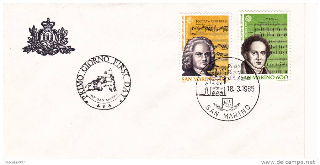 B02  Enveloppe FDC De San Marino - Du 18-03-1985 - FDC