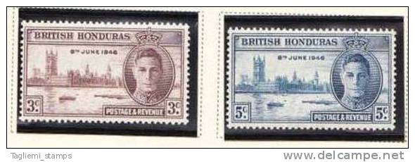 British Honduras, 1946, SG 162-3, Mint Hinged - Britisch-Honduras (...-1970)