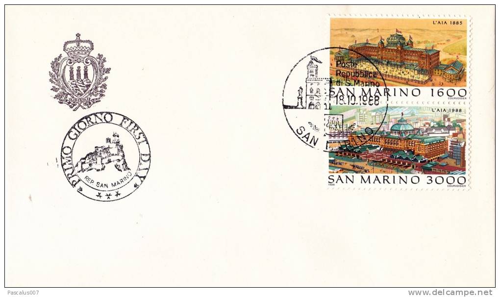 B02  Enveloppe FDC De San Marino - Du 18-10-1988 - FDC