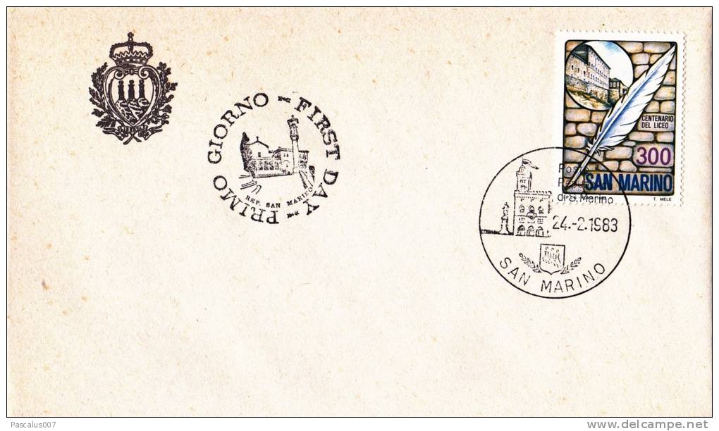 B02  Enveloppe FDC De San Marino - Du 24-02-1983 - FDC