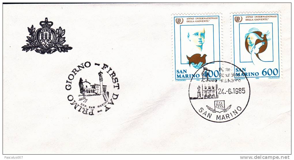 B02  Enveloppe FDC De San Marino - Du 24-06-1985 - FDC