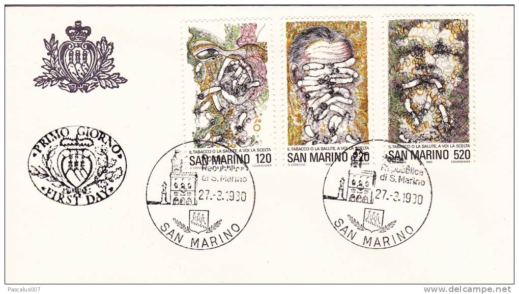 B02  Enveloppe FDC De San Marino - Du 27-03-1980 - FDC