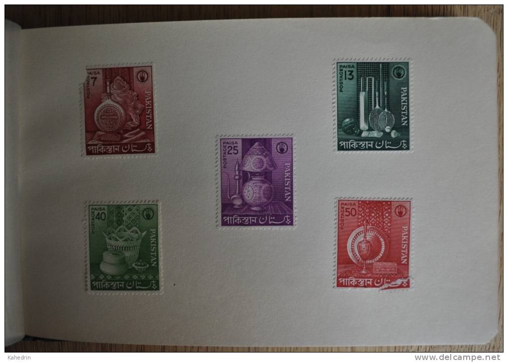 Pakistan 1960 - 1964, Several unused stamps in a small book