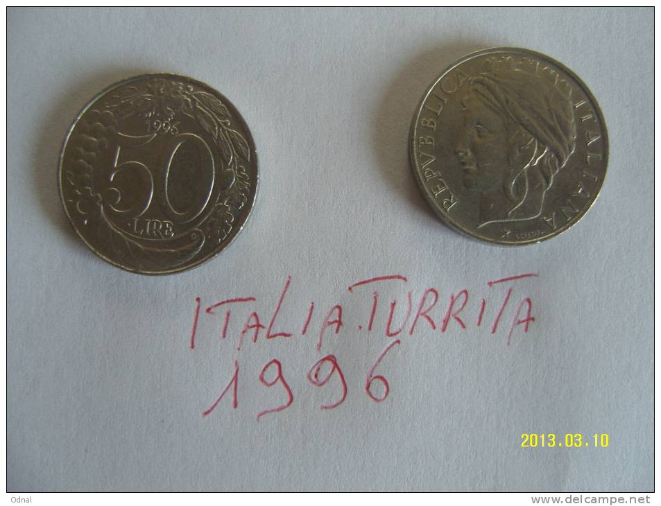 50 LIRE ITALIA TURRITA  1996 SPL - 50 Liras