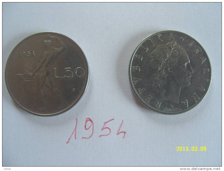 50 LIRE VULCANO 1°TIPO 1954 BB++ - 50 Lire