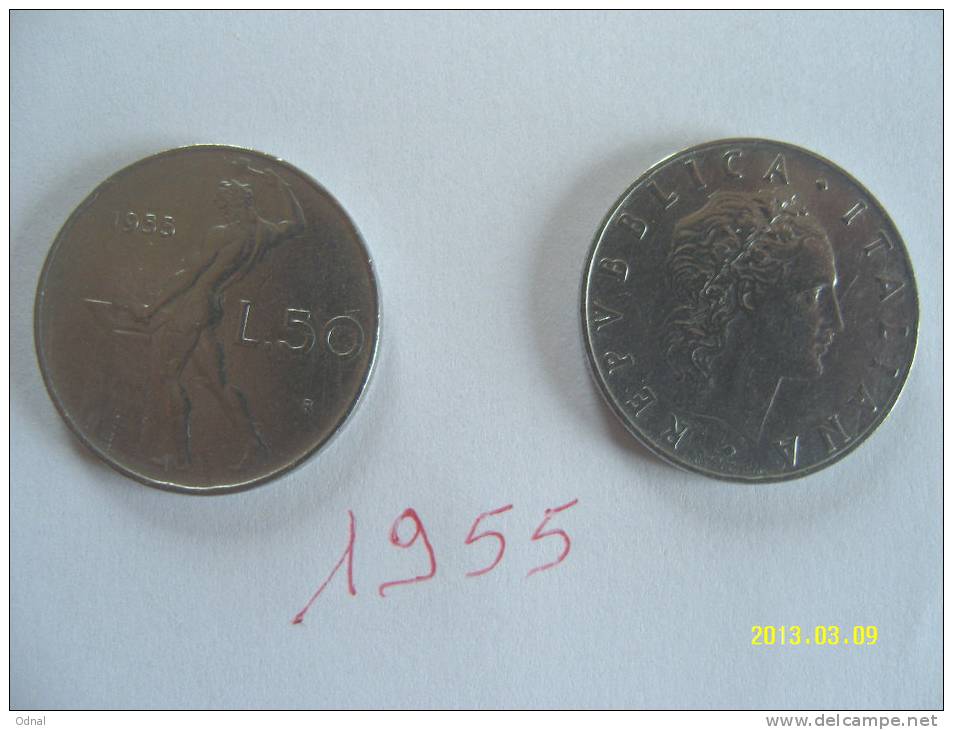 50 LIRE VULCANO 1°TIPO 1955 BB++ - 50 Lire