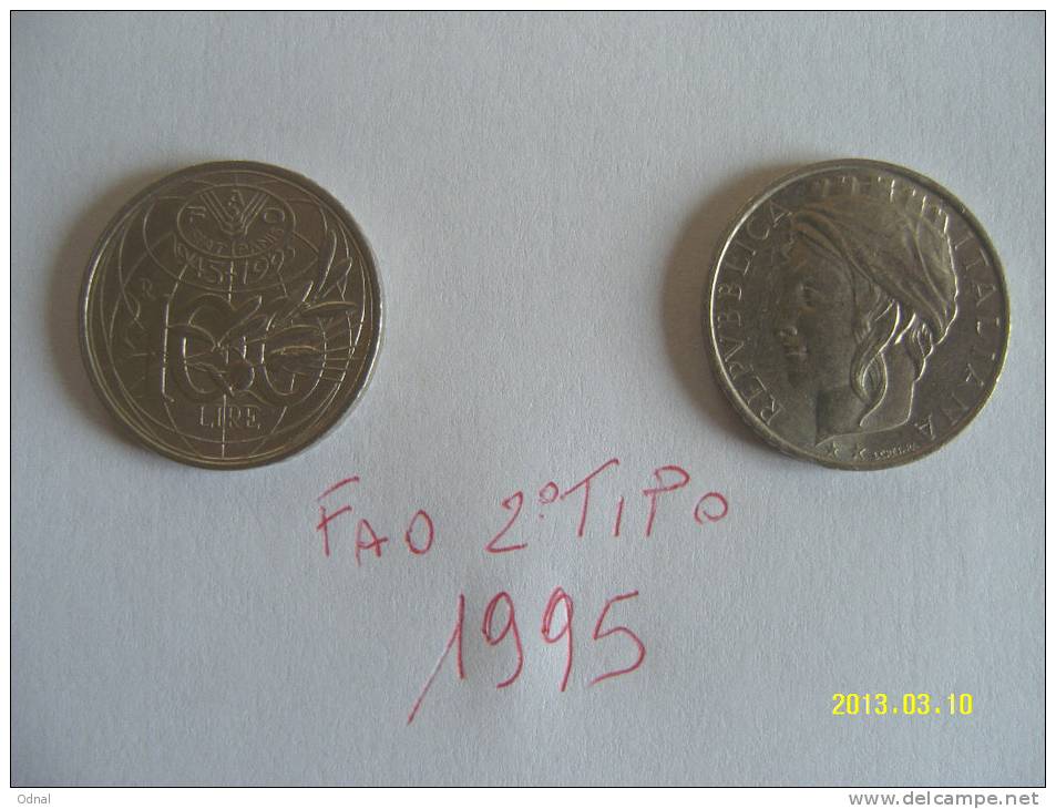 100 LIRE  FAO DEL 2° TIPO 1995 SPL - 100 Lire