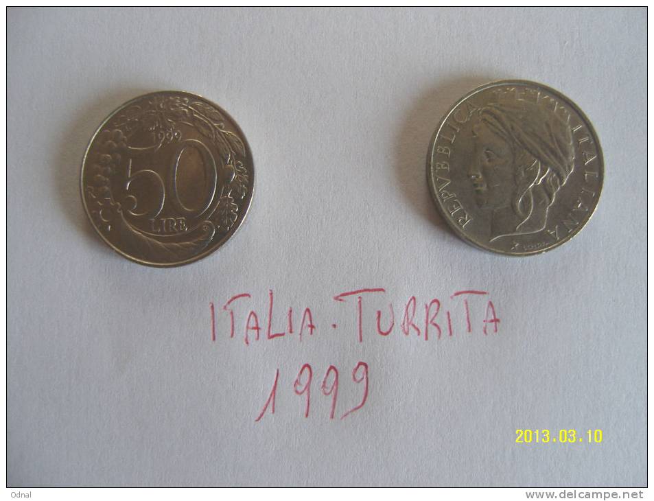 50 LIRE ITALIA TURRITA  1999  SPL - 50 Liras