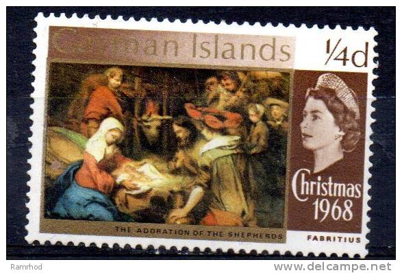 CAYMAN ISLANDS 1968 Christmas - 1/4d - Adoration Of The Shepherds MH - Caimán (Islas)