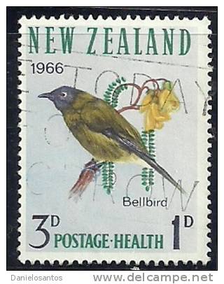 New Zealand 1966 Birds Aves Oiseaux Vegels - Honeyeaters - New Zealand Bellbird - Anthornis Melanura Canc - Colibris