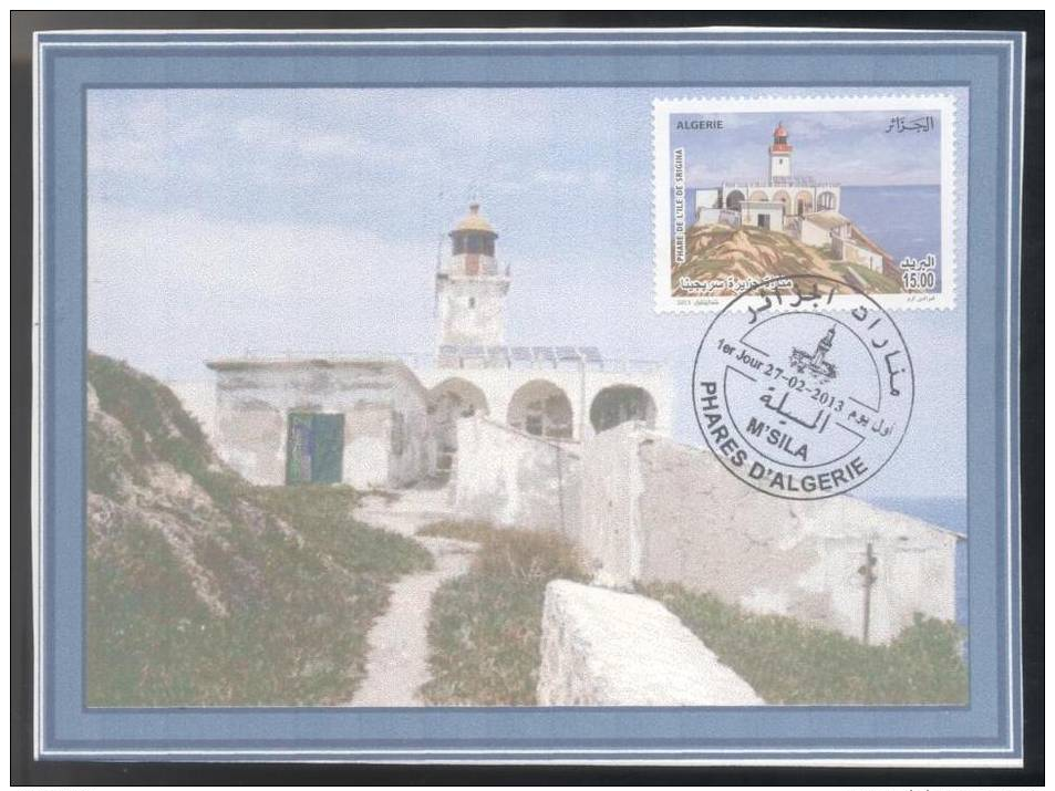 Algeria / Algerien/ Algérie  Maximum Cards  / Les Phares 2013 - Lighthouses