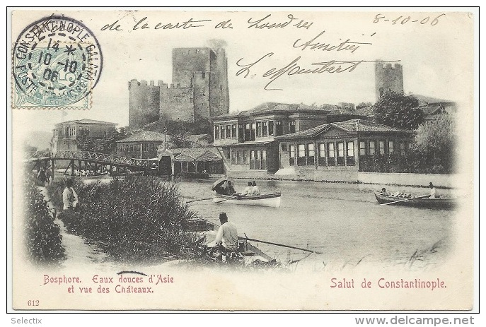 Turkey 1906 Constantinople To France - Brieven En Documenten