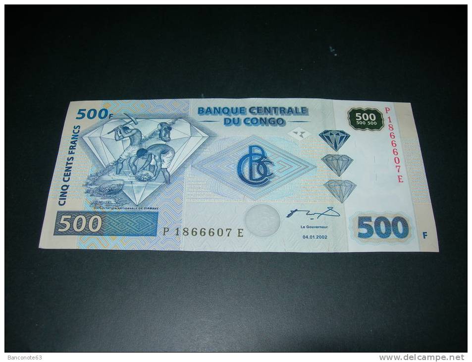 Congo.  500 Francs.  2002 - Unclassified