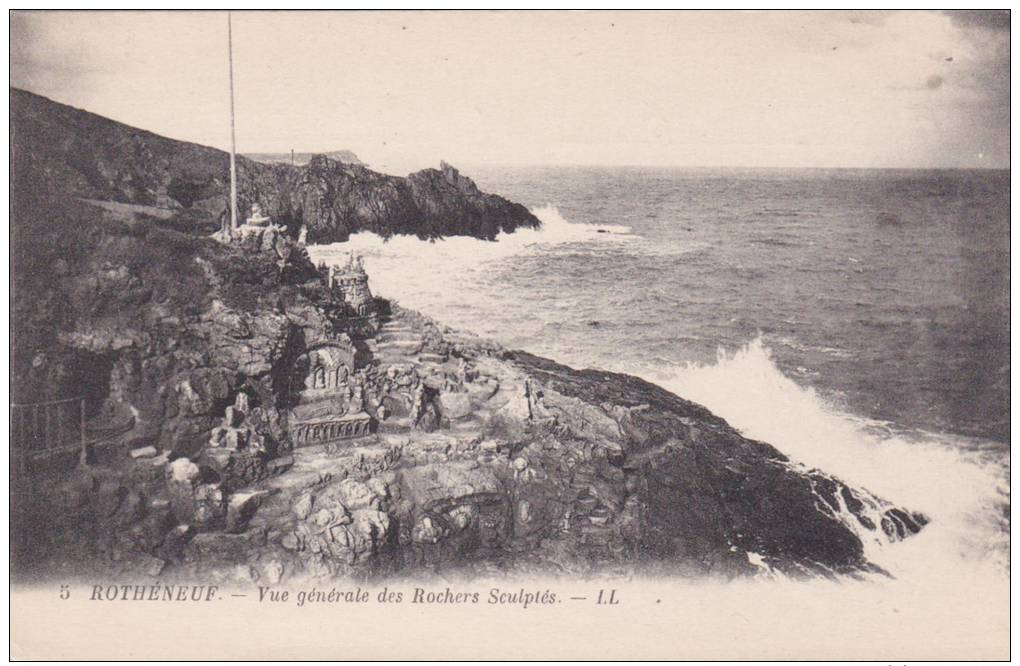 ROTHENEUF - Vue Générale Des Rochers Sculptés Par L'Abbé Fouré - Rotheneuf