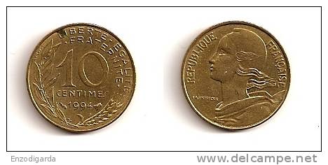 10 Centimes - Marianne – Abeille - Bronze-Aluminium - ETAT TTB - 1994 - G 293 - F 144-38 - 10 Centimes