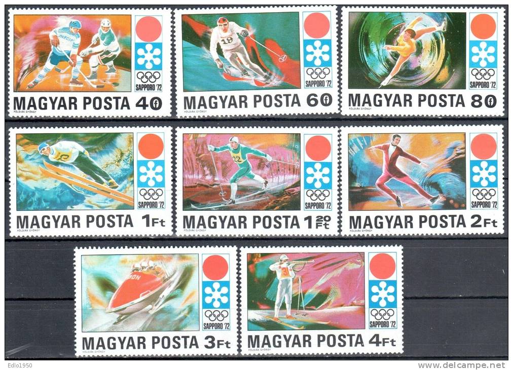 Hungary 1971 Olympic Sapporo - Mi.2720-A2727A +bl.86A - MNH - Ongebruikt