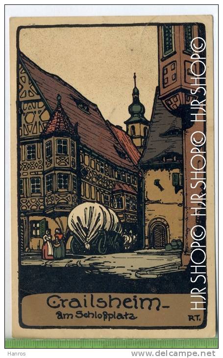 Crailsheim Am Schloßplatz, Um 1920/1930, Verlag: Ed. Rollwagen, Crailsheim, POSTKARTE,  Mit Frankatur, Mit Stempel, - Crailsheim