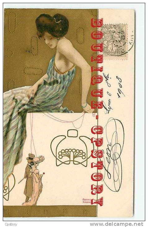 ART NOUVEAU < RAPHAEL KIRCHNER " Les Marionnettes 1 - Belle Carte Voyagée 1903 - Dos Scanné - Kirchner, Raphael