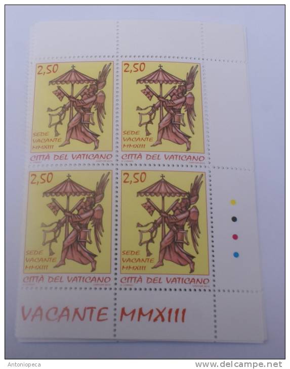 VATICANO 2013 - SEDE VACANTE  - VACANT PAPAL SEE - SIEGE VACANT BLOCKS  COMPLETE SET MNH** - Blocs & Feuillets