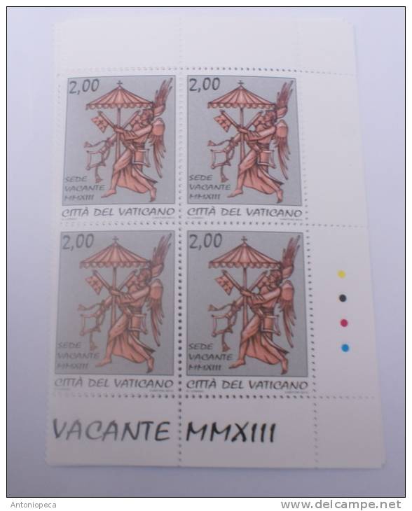 VATICANO 2013 - SEDE VACANTE  - VACANT PAPAL SEE - SIEGE VACANT BLOCKS  COMPLETE SET MNH** - Blocs & Feuillets