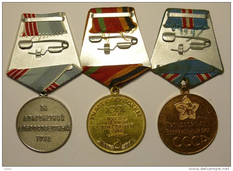 D Russie Russia Russland Lot 10 Médailles Soviétiques / 10 Soviet Medals - Russie