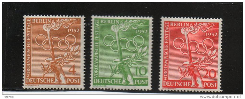 LOT 401 BERLIN N° 74/76 ** J.O D'HELSINSKI - Cote 40€ - Ungebraucht