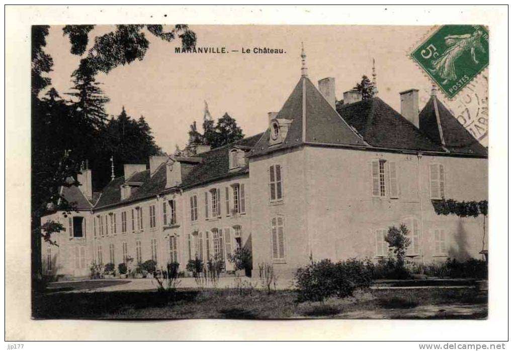 Maranville Vue Du Chateau Canton De Juzennecourt Ecrite En 1907 - Juzennecourt