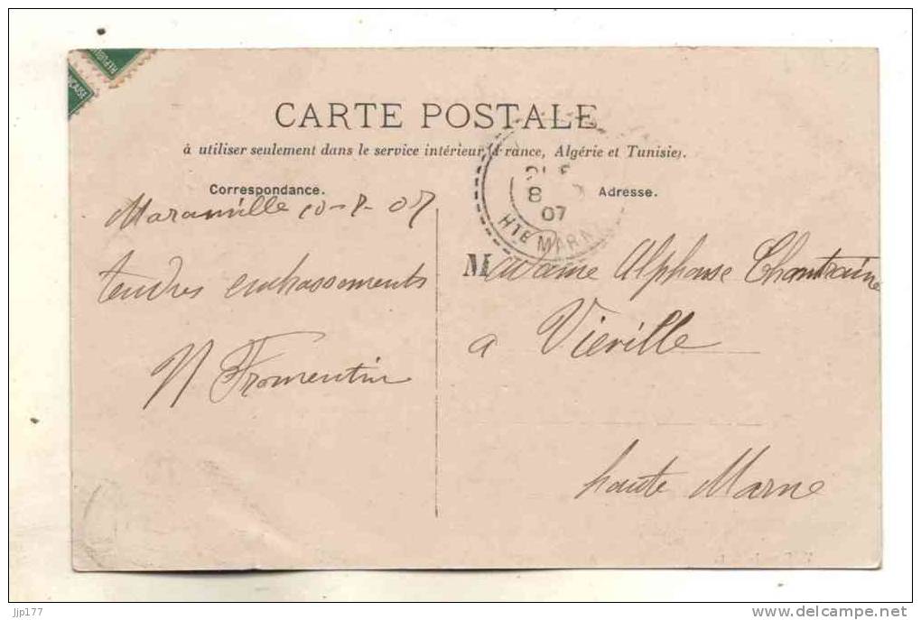 Maranville Vue Du Chateau Canton De Juzennecourt Ecrite En 1907 - Juzennecourt