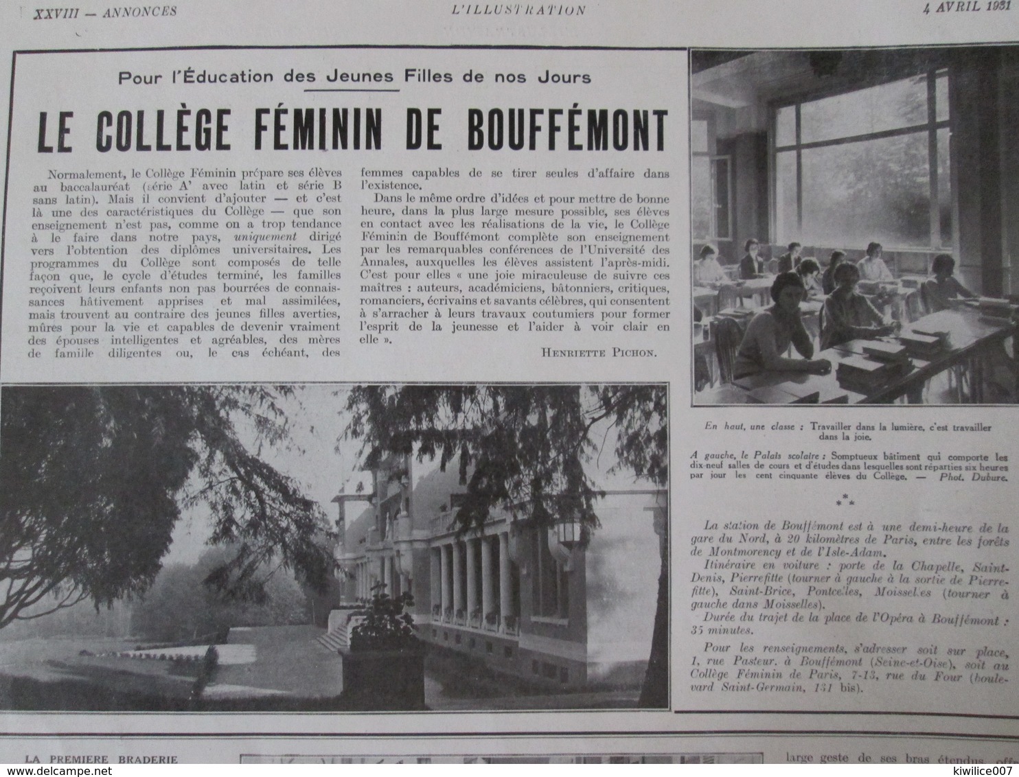 Le COLLEGE FEMININ DE BOUFFEMONT - Bouffémont