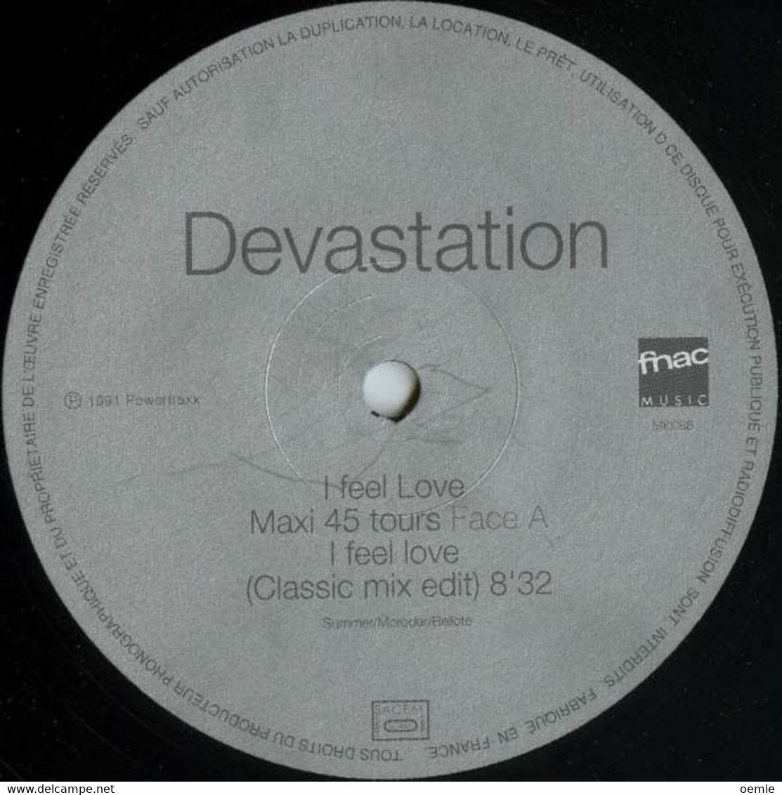 DEVASTATION  °  I FEEL LOVE - 45 T - Maxi-Single