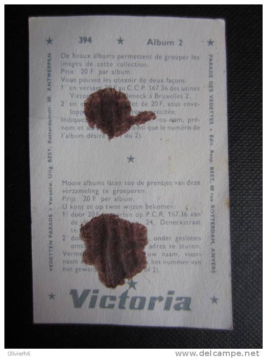 CHROMO Chocolat VICTORIA (M33) PARADE DES VEDETTES (2 Vues) N° 394 JACQUES HENRARD - Victoria